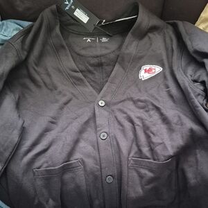 Antigua Black NFL Tag Crewneck Pullover